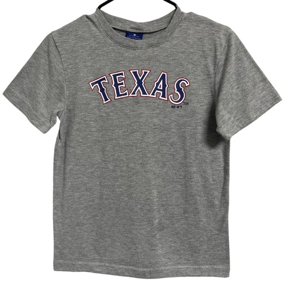 Genuine Merchandise Texas Rangers MLB Boys Texas T Shirt Size 10/12 Grey - Picture 1 of 6